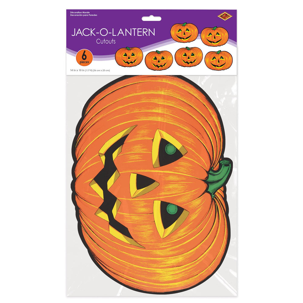 
                  
                    Halloween Jack-O-Lantern Cutouts (6 per Package) | Amazing Pinatas 
                  
                