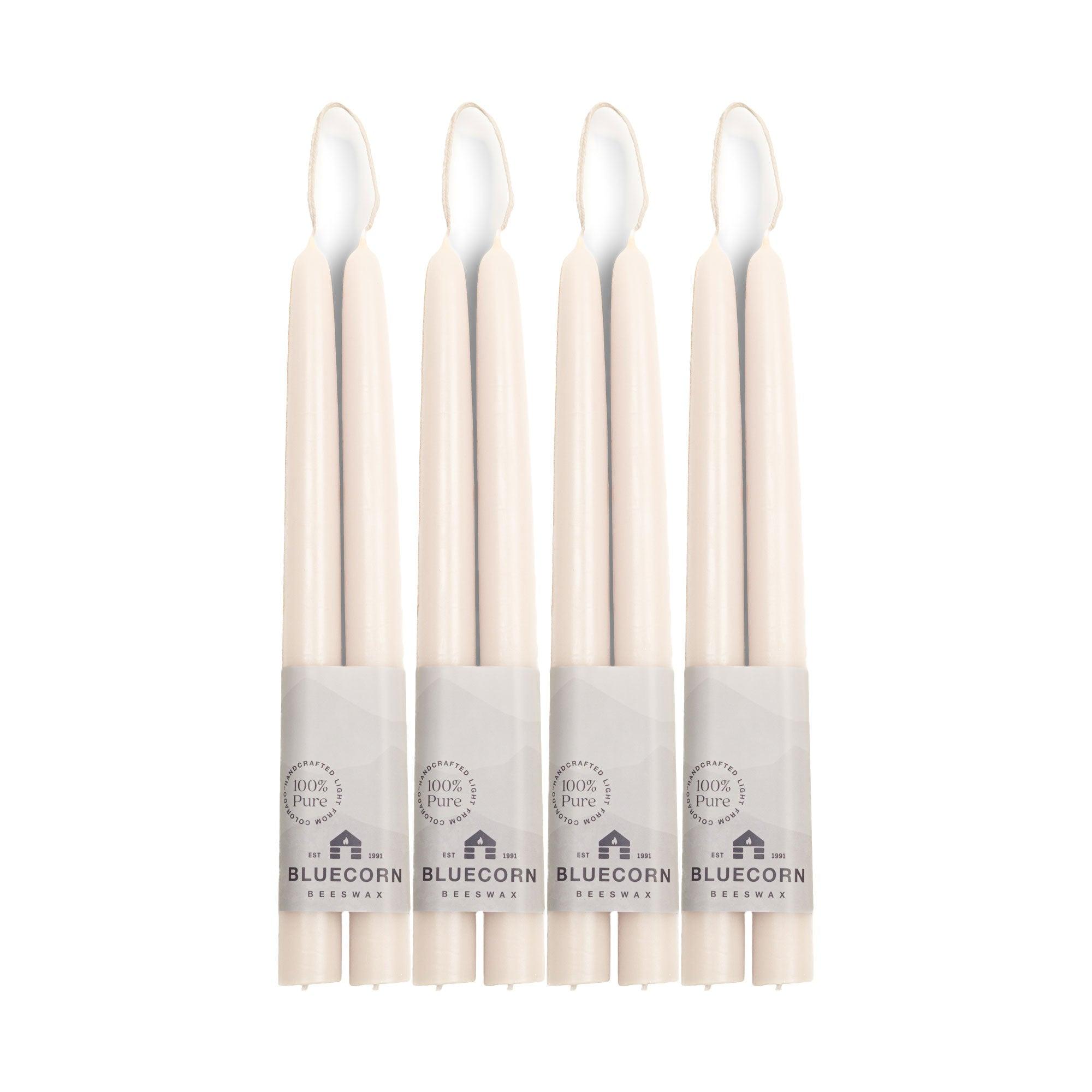 Hand-Dipped Beeswax Taper Candles - Bulk 4-Pair Bundle | Amazing Pinatas 