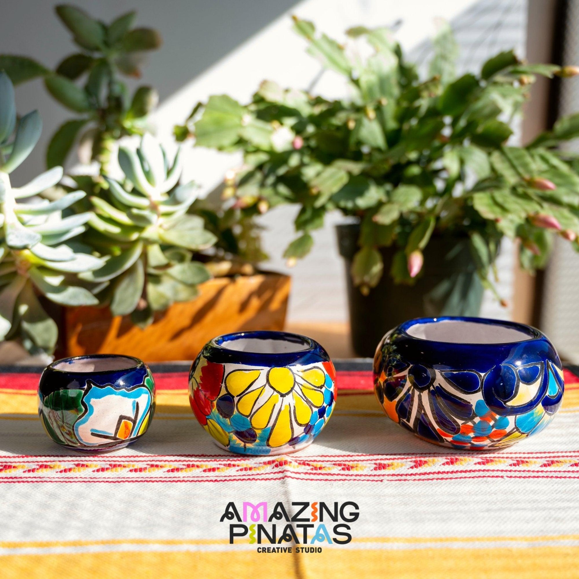 Hand-Painted Mexican Set of Pots | Amazing Pinatas