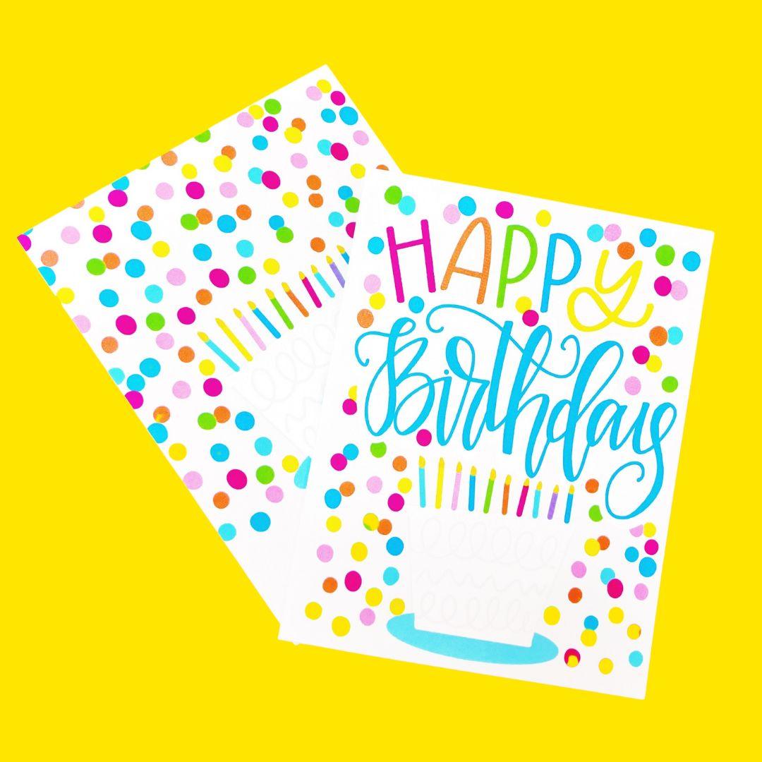 Handmade Note Card | Happy Birthday Cake | Amazing Pinatas 