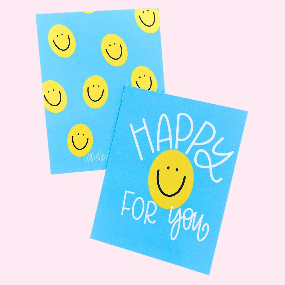 Handmade Note Card | Happy for You | Amazing Pinatas 