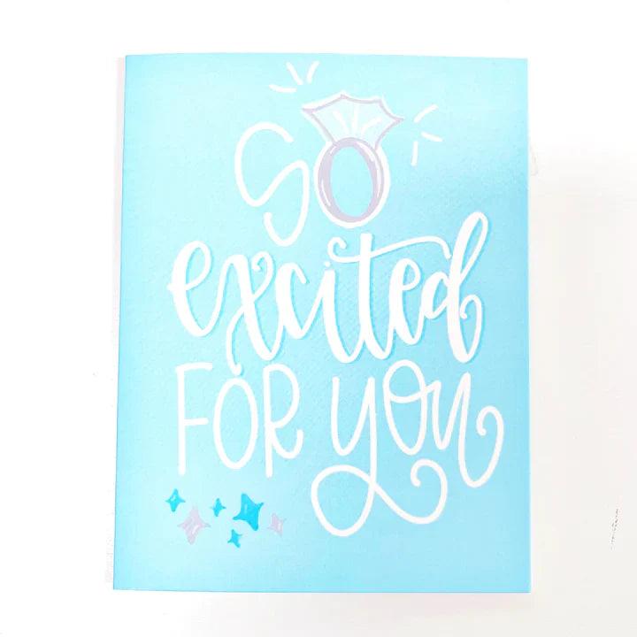 Handmade Note Card | So Excited for You - Engagement | Amazing Pinatas 