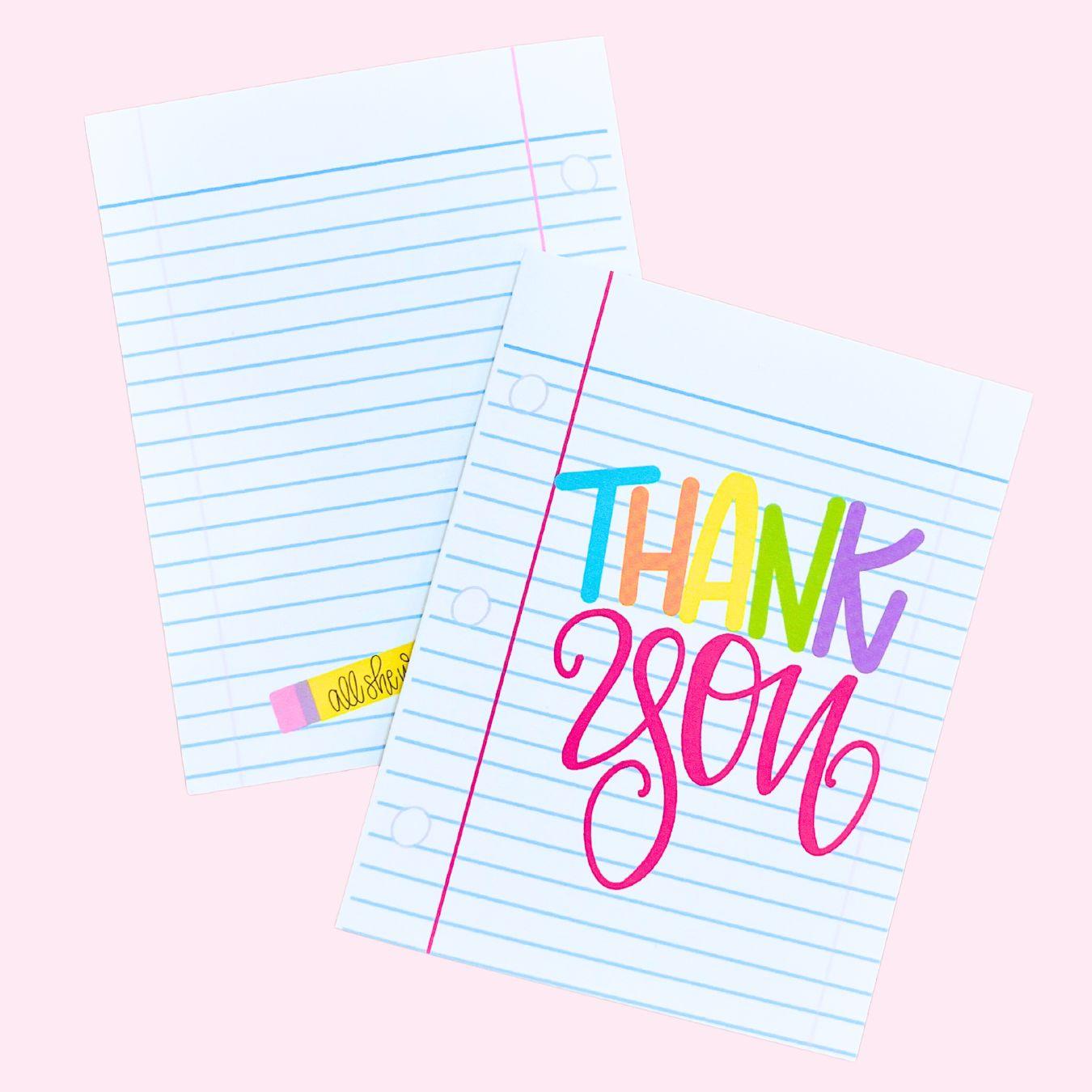 Handmade Note Card | Thank You Colorful | Amazing Pinatas 