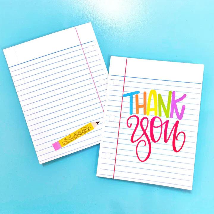 Handmade Note Card | Thank You Colorful | Amazing Pinatas 