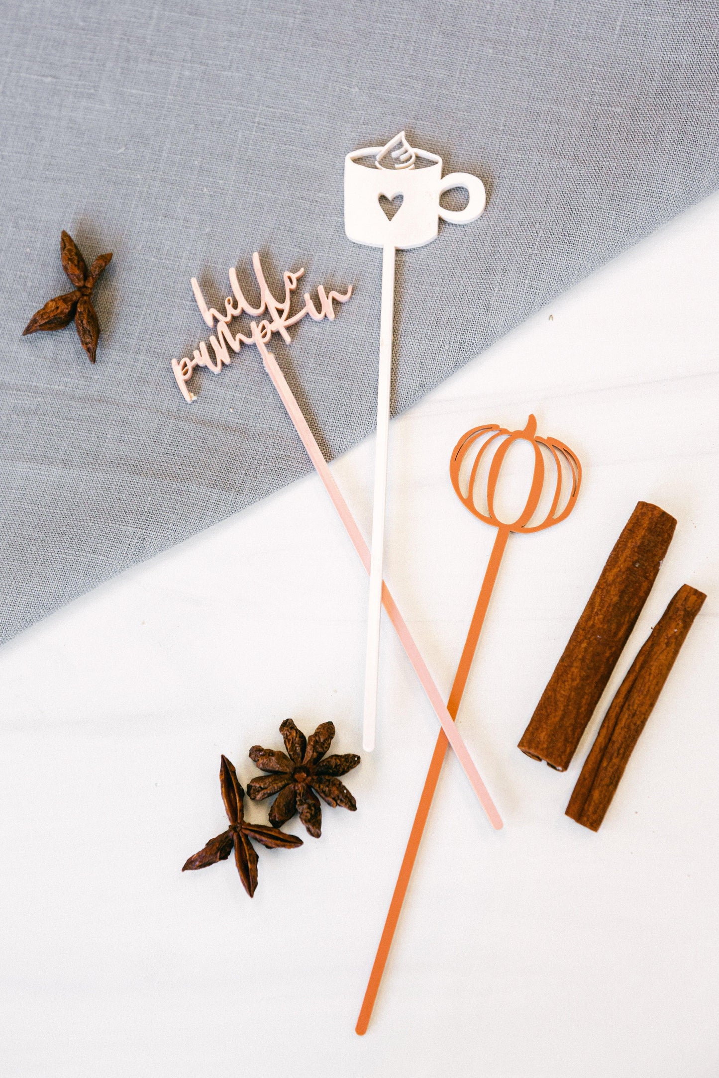 Hello Pumpkin Drink Stirrers | Amazing Pinatas 