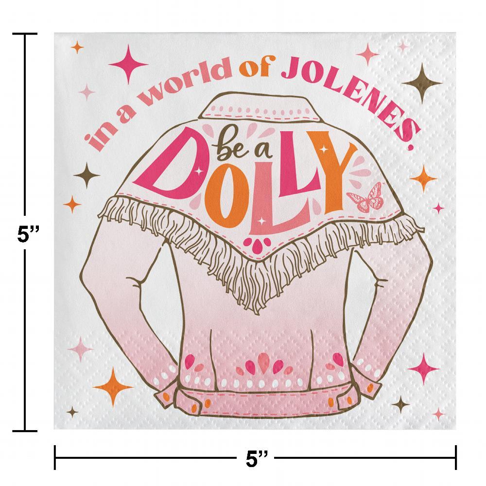 I Beg Your Parton Beverage Napkin, Be a Dolly Jacket (16 per Pkg) | Amazing Pinatas 