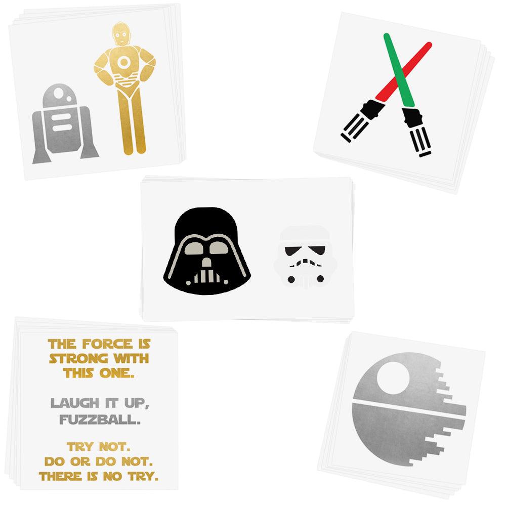 Intergalactic Star Wars Variety Set Temporary Tattoos | 25 ct | Amazing Pinatas 