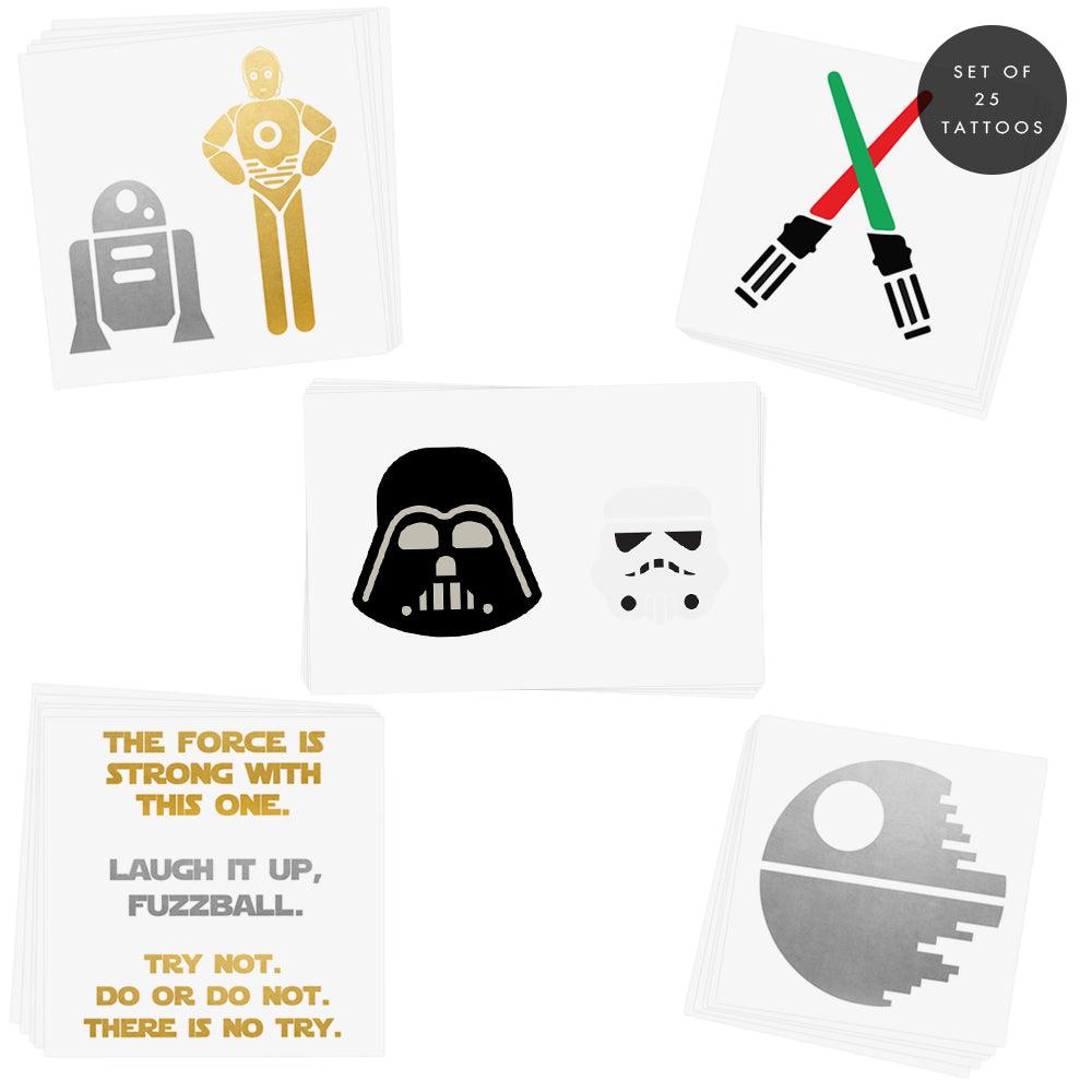 
                  
                    Intergalactic Star Wars Variety Set Temporary Tattoos | 25 ct | Amazing Pinatas 
                  
                