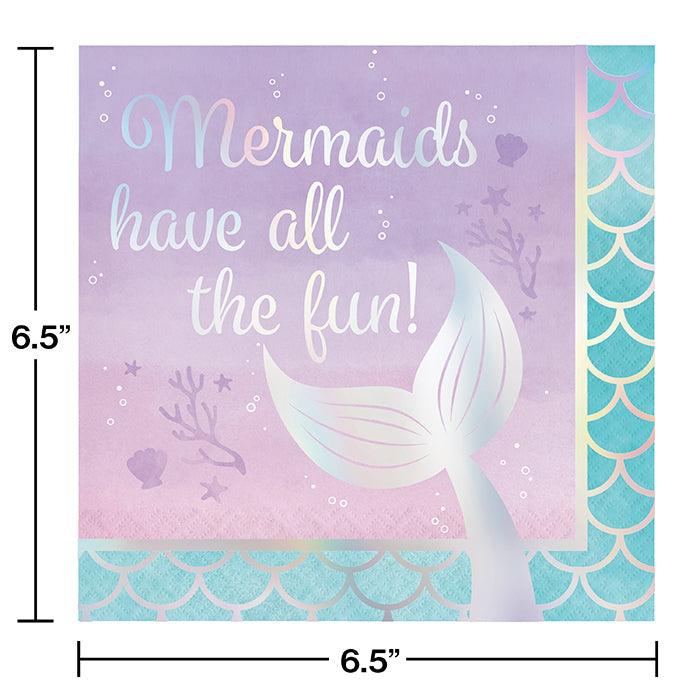 
                  
                    Iridescent Mermaid All The Fun Napkins, 16 ct | Amazing Pinatas 
                  
                