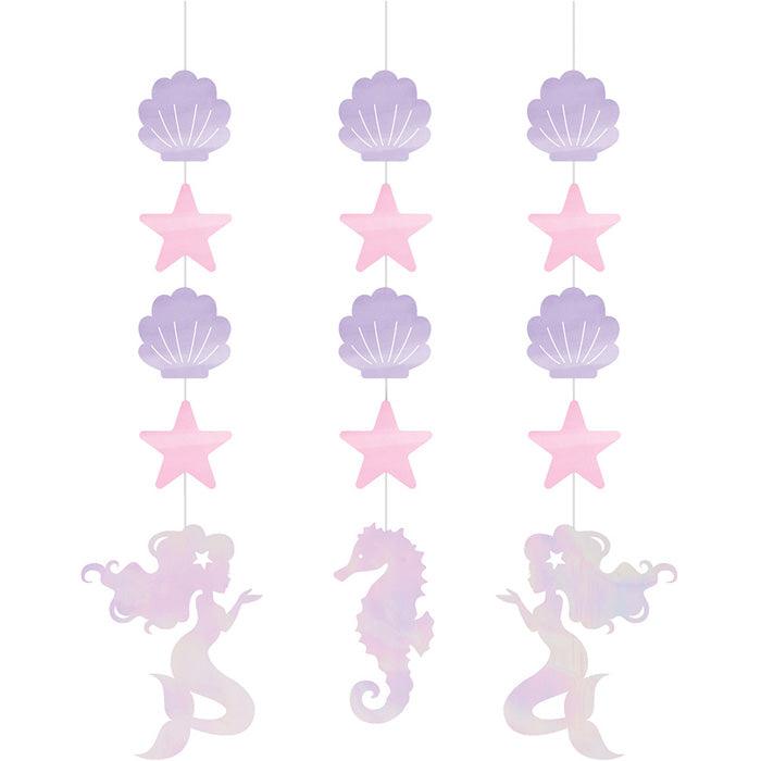 Iridescent Mermaid Party Hanging Cutouts, 3 ct | Amazing Pinatas 