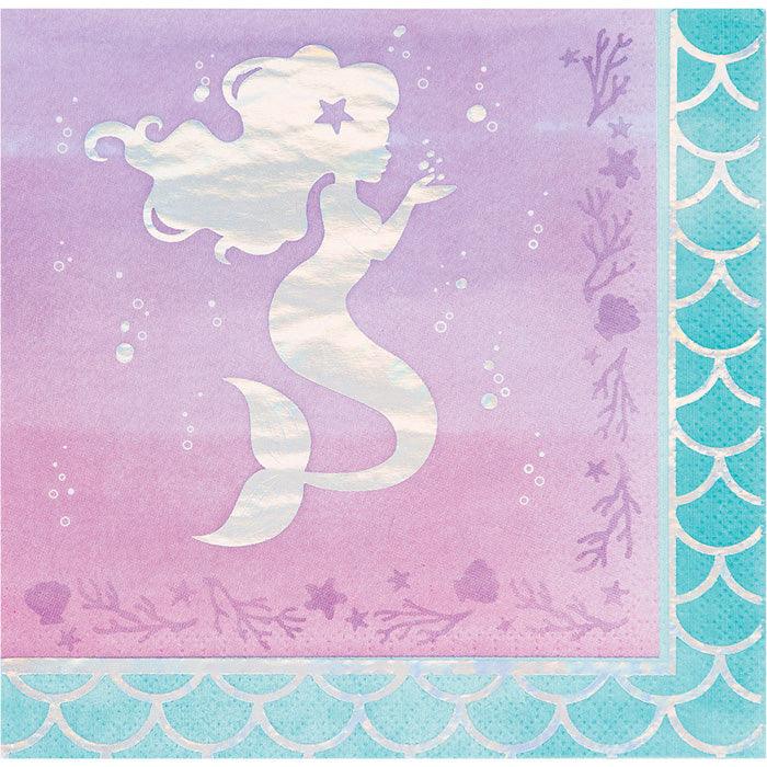 Iridescent Mermaid Party Napkins, 16 ct | Amazing Pinatas 