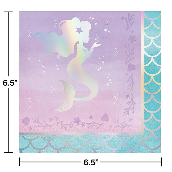 Iridescent Mermaid Party Napkins, 16 ct | Amazing Pinatas 