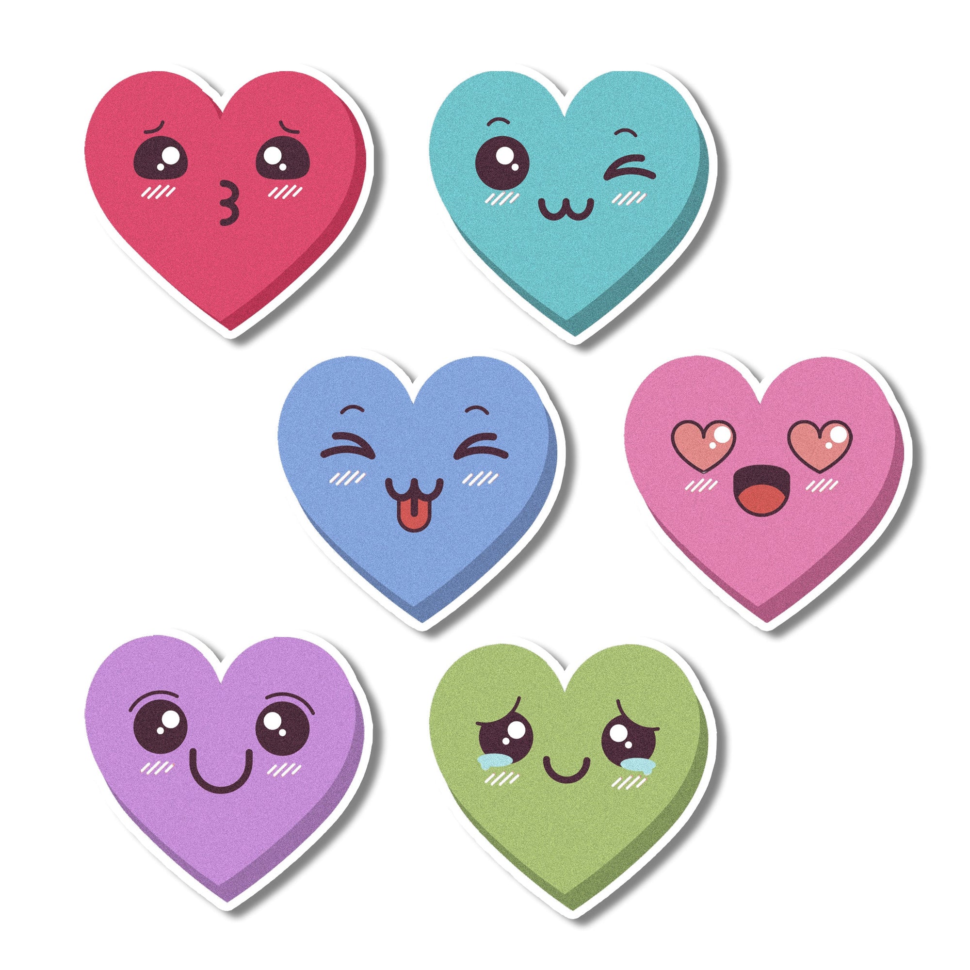 Kawaii Hearts Edible Cupcake Toppers | Amazing Pinatas 