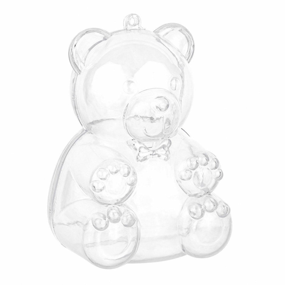 Large Bear Shaped Acrylic Candy Boxes 18 Pack 3"x3"x4.25" | Amazing Pinatas 