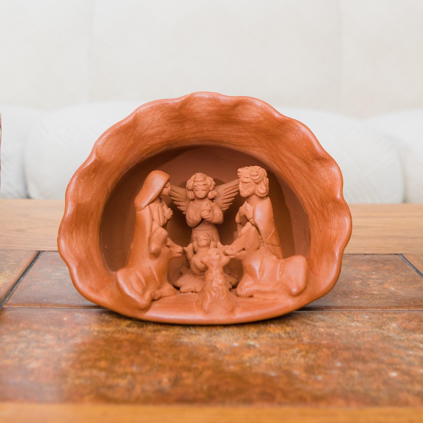 Large Terracotta Shell Nativity Scene | Amazing Pinatas 