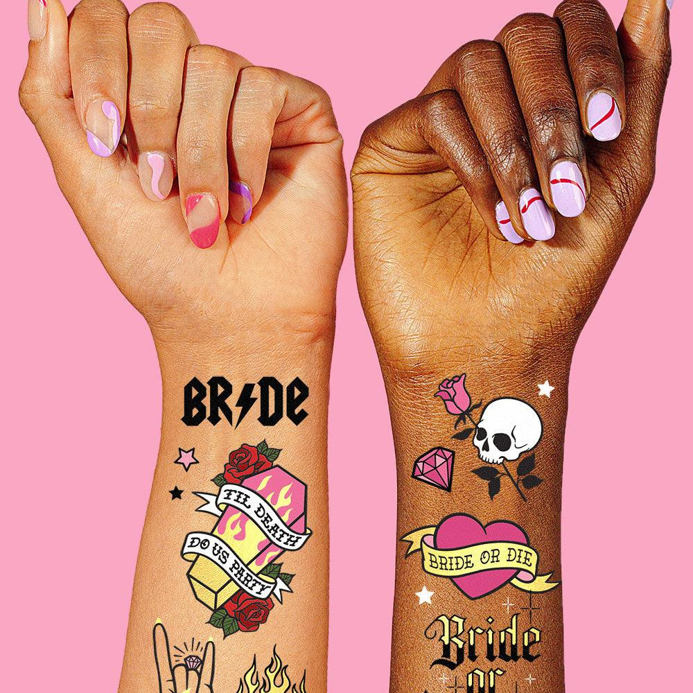 Bride or Die Tats - 48 foil temporary tattoos