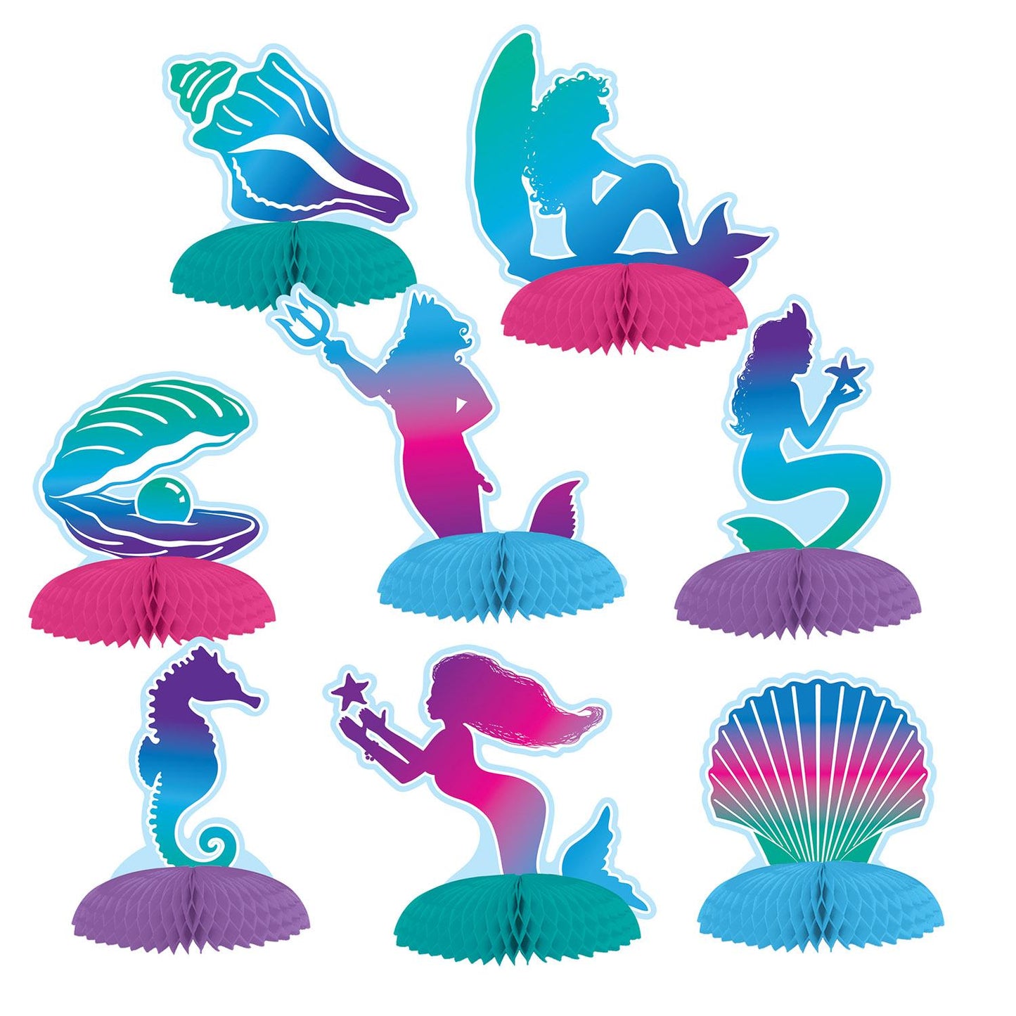 Mermaid Mini Party Centerpieces (8 per Package) | Amazing Pinatas 