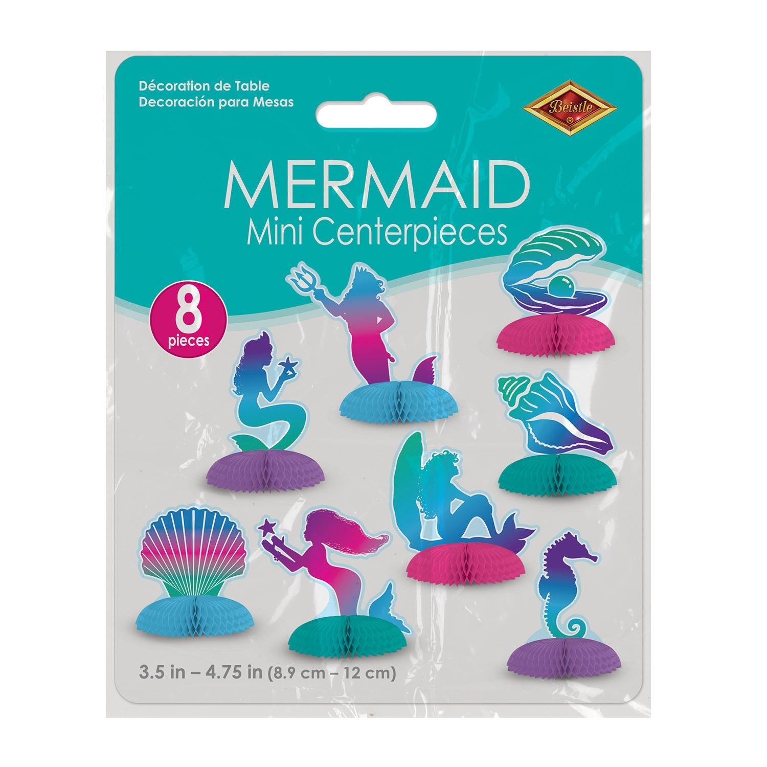 Mermaid Mini Party Centerpieces (8 per Package) | Amazing Pinatas 