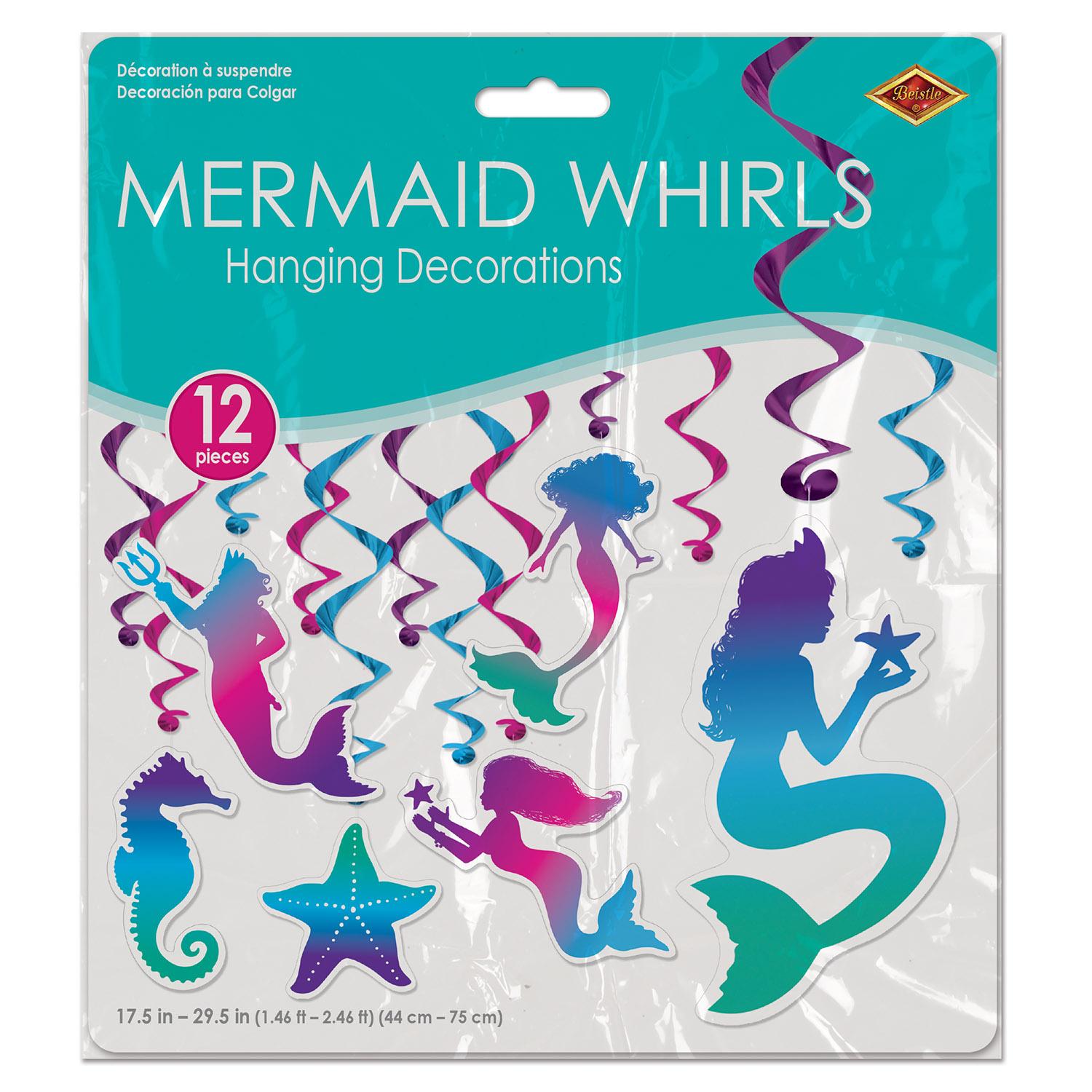 Mermaid Party Whirls (12 per Package) | Amazing Pinatas 