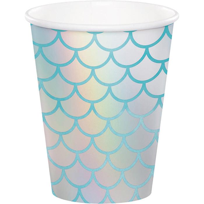 Mermaid Shine Hot/Cold Paper Cups 9 Oz., Foil, 8 ct | Amazing Pinatas 