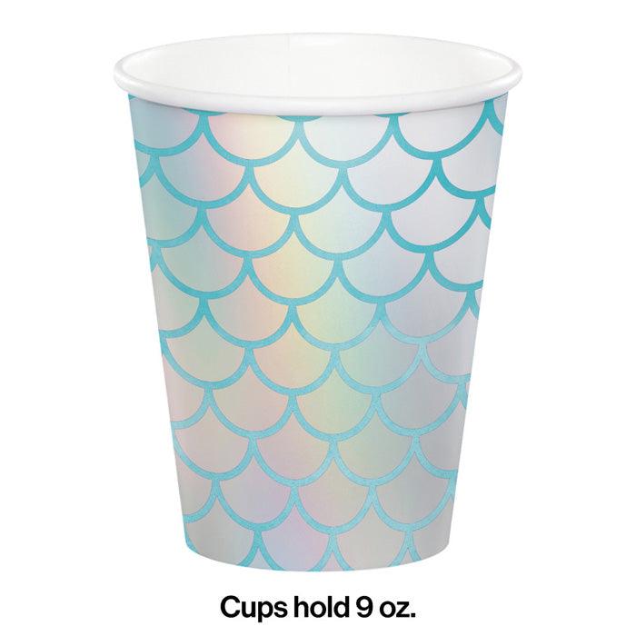 Mermaid Shine Hot/Cold Paper Cups 9 Oz., Foil, 8 ct | Amazing Pinatas 