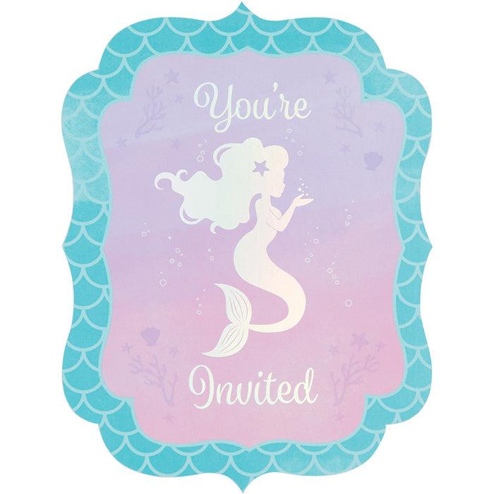 Mermaid Shine Invitation Postcard, 8 ct | Amazing Pinatas 