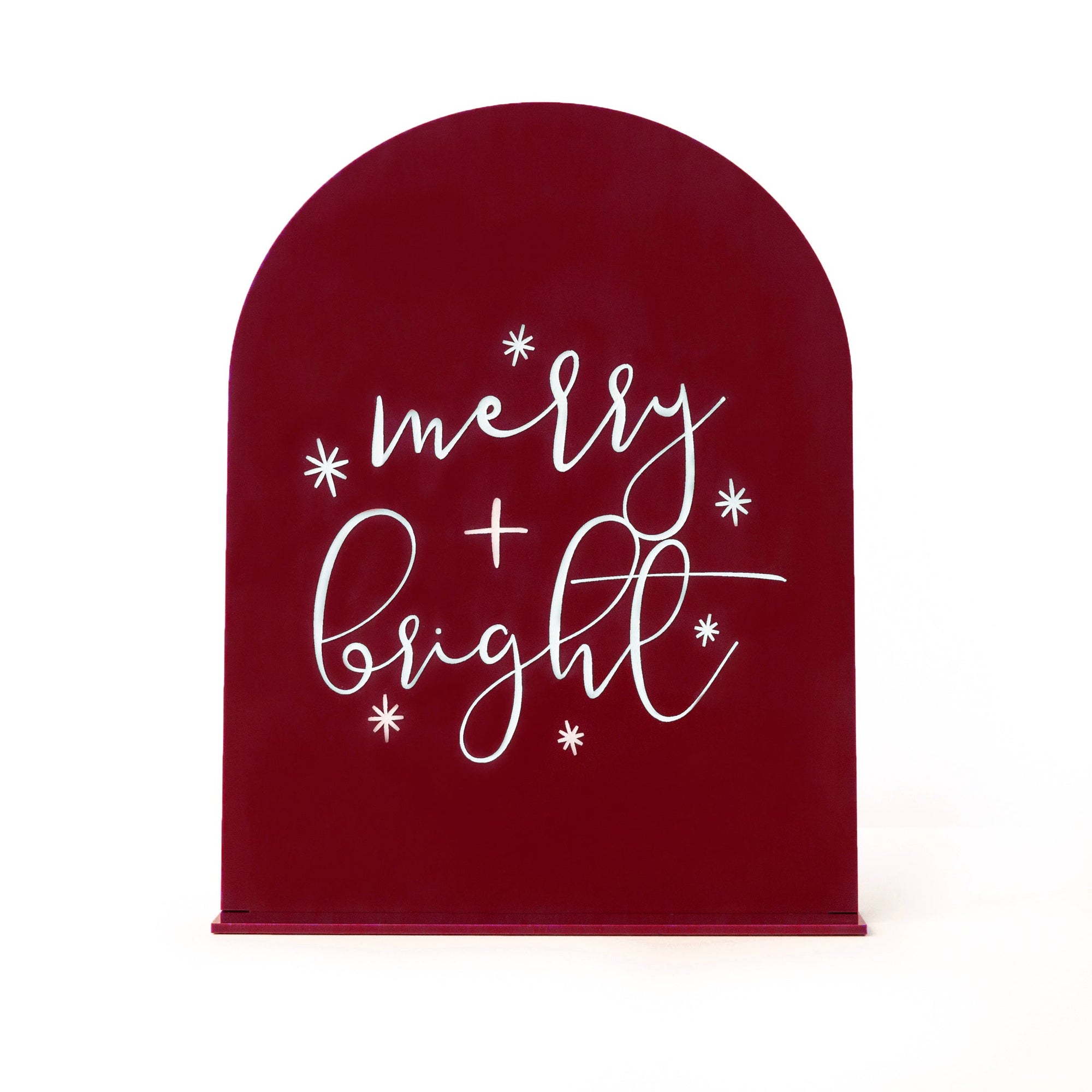 Merry and Bright Christmas Acrylic Sign | Amazing Pinatas 