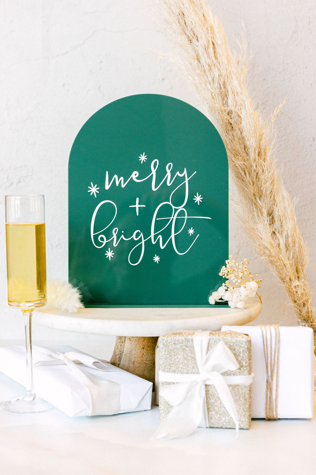 Merry and Bright Christmas Acrylic Sign | Amazing Pinatas 