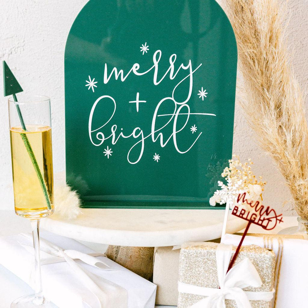 
                  
                    Merry and Bright Christmas Acrylic Sign | Amazing Pinatas 
                  
                