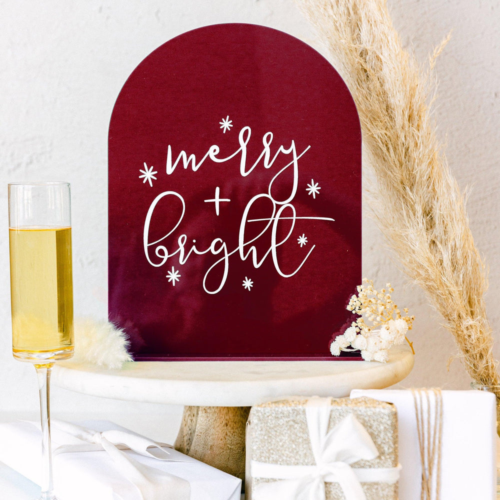 
                  
                    Merry and Bright Christmas Acrylic Sign | Amazing Pinatas 
                  
                