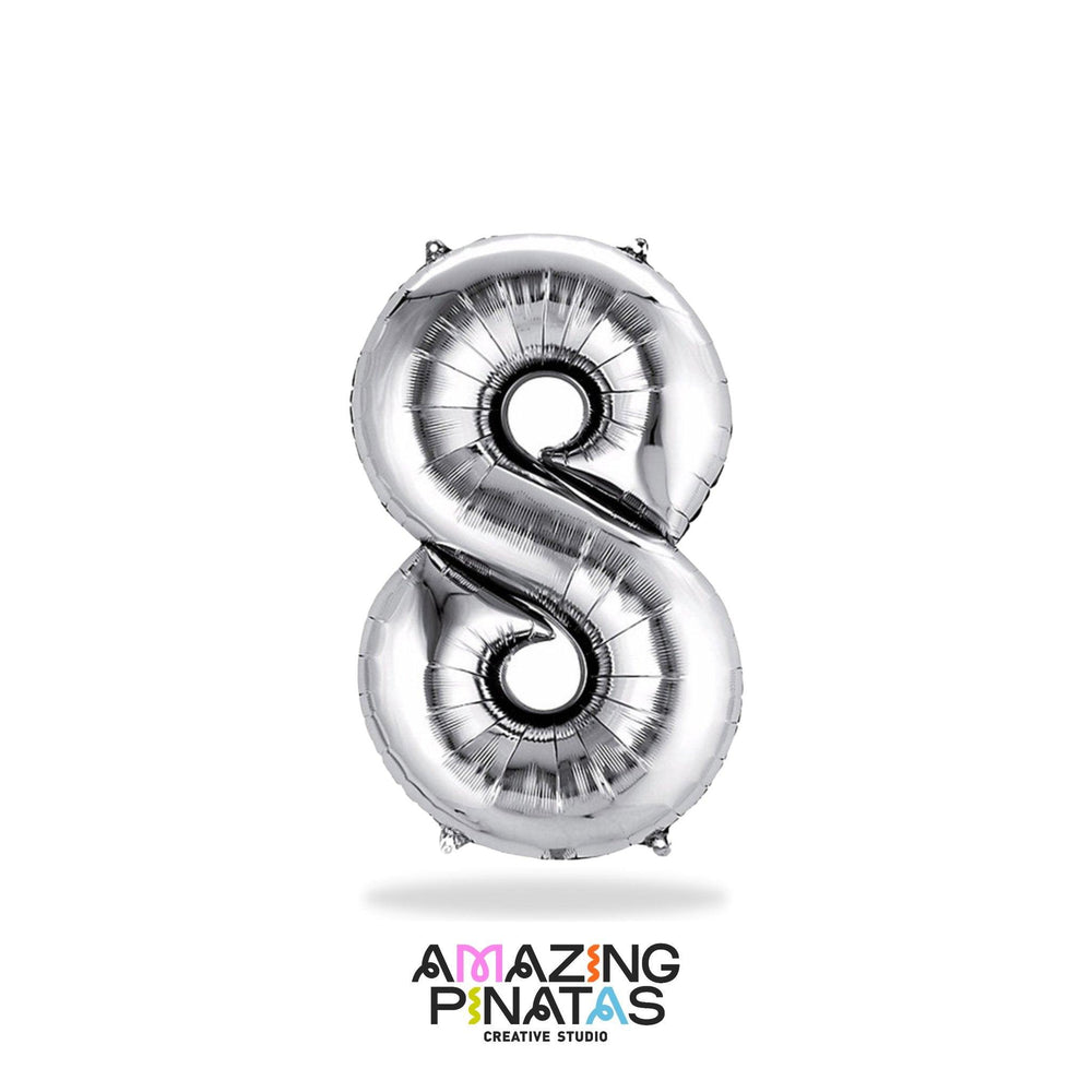 
                  
                    Metallic Silver Number Mylar Foil Balloons 34 Inch | Amazing Pinatas
                  
                