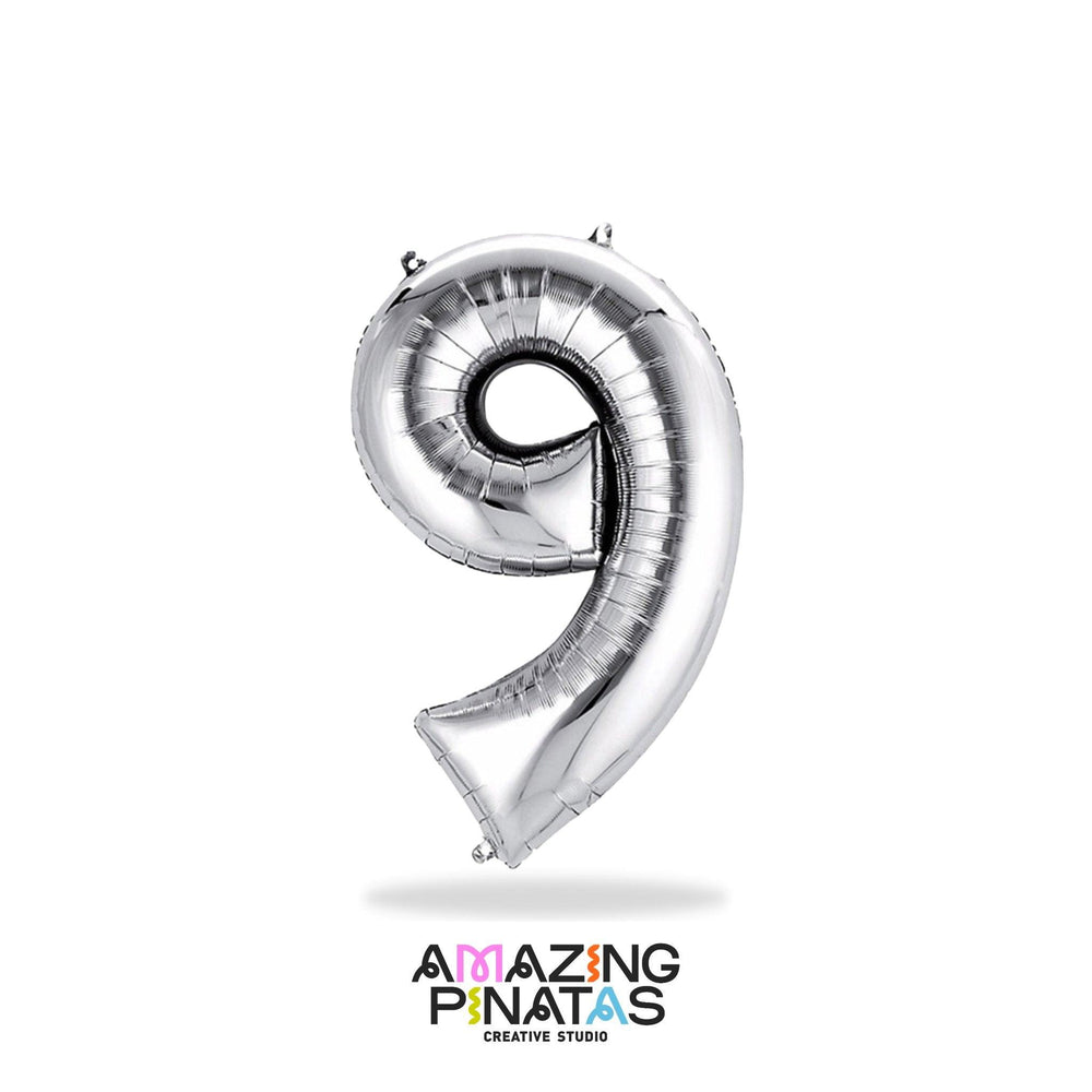 
                  
                    Metallic Silver Number Mylar Foil Balloons 34 Inch | Amazing Pinatas
                  
                