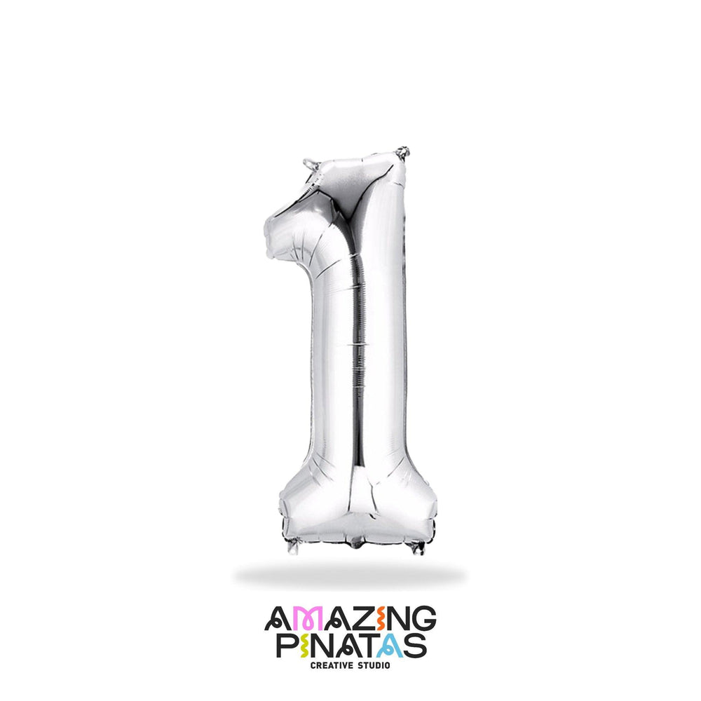 
                  
                    Metallic Silver Number Mylar Foil Balloons 34 Inch | Amazing Pinatas
                  
                