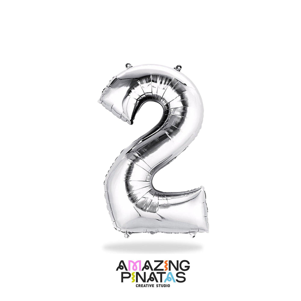 
                  
                    Metallic Silver Number Mylar Foil Balloons 34 Inch | Amazing Pinatas
                  
                