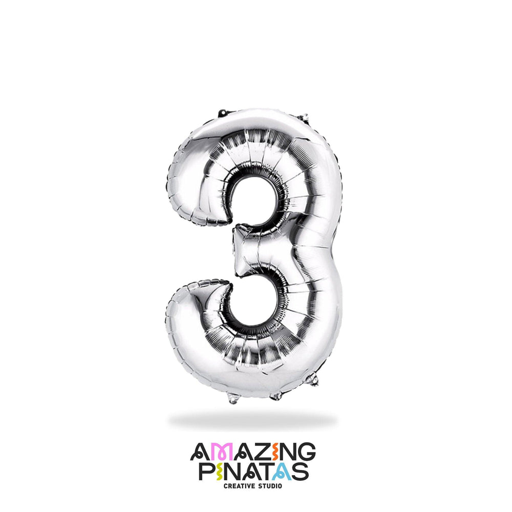 
                  
                    Metallic Silver Number Mylar Foil Balloons 34 Inch | Amazing Pinatas
                  
                