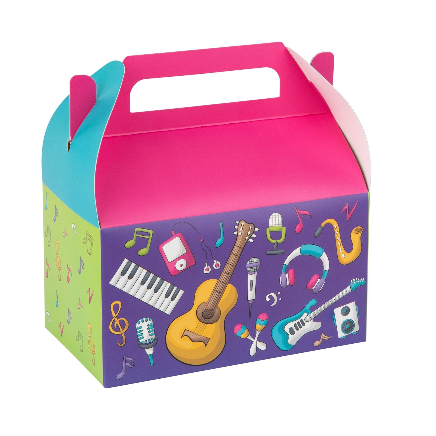 Music Paper Treat Box Birthday, Baby Shower and Holiday Party Decor 6.25x3.75x3.5 Inches 20 Pack | Amazing Pinatas 