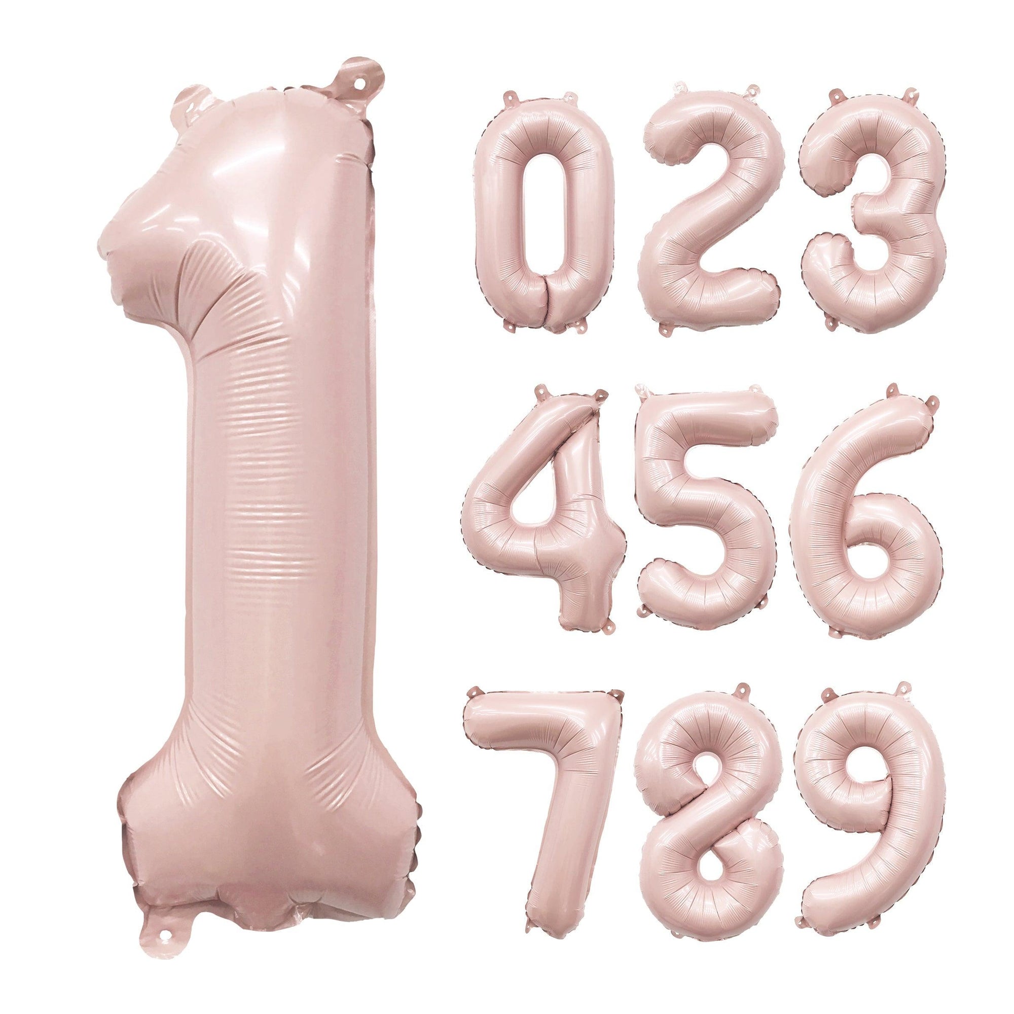 32" Ellie's Barely Blush Mylar Number Balloons (1 Count) | Amazing Pinatas 