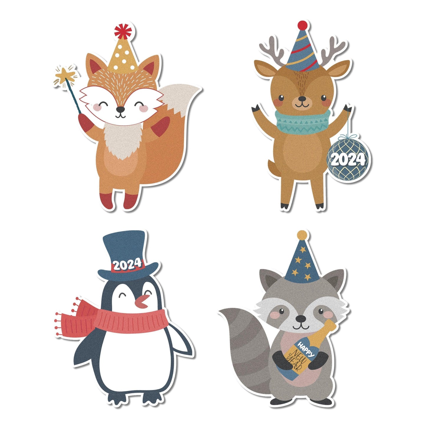 New Years Animals Edible Cupcake Toppers | Amazing Pinatas 