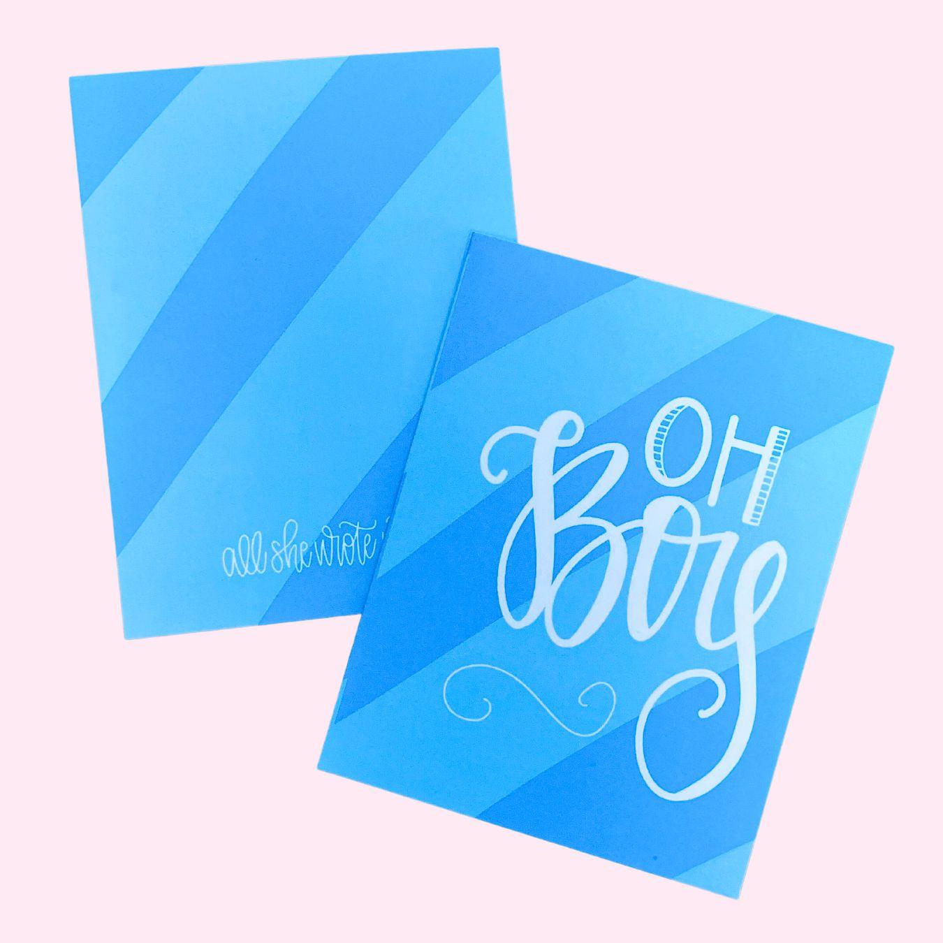 Note Card - Oh Boy | Amazing Pinatas 