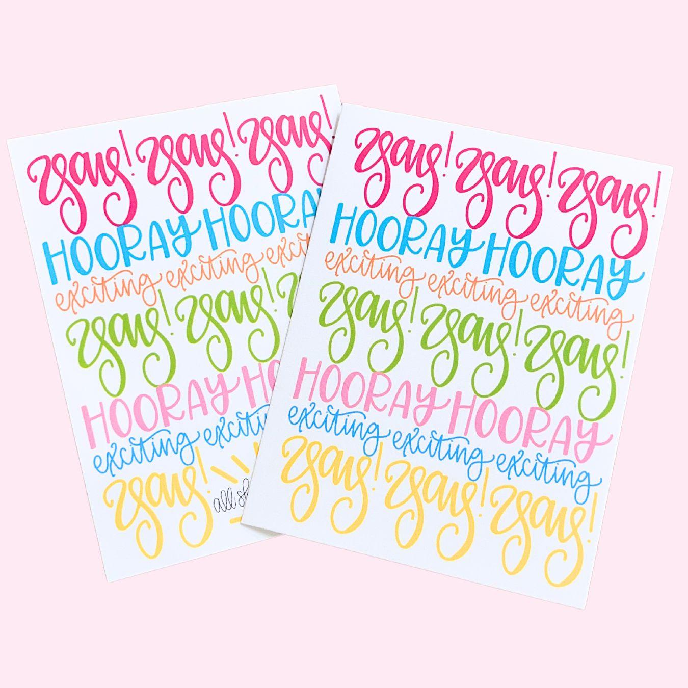 Note Card - Yay Hooray Exciting! | Amazing Pinatas 