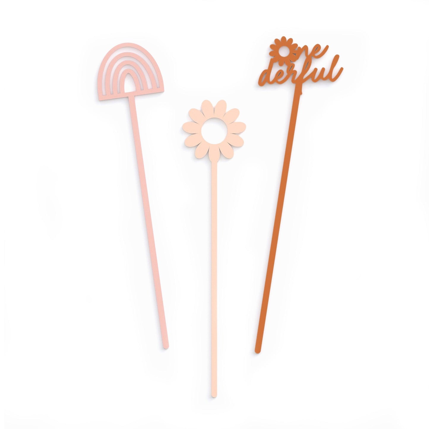 Onederful Acrylic Drink Stirrers, Pack of 12 | Amazing Pinatas 