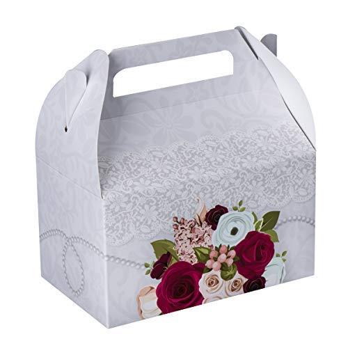 Paper Treat Boxes Bridal 6.25" X 3.75" X 3.5" 20 Pack | Amazing Pinatas 