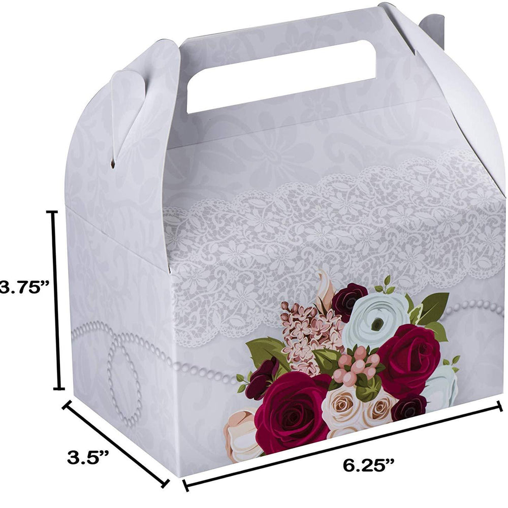 Paper Treat Boxes Bridal 6.25" X 3.75" X 3.5" 20 Pack | Amazing Pinatas 