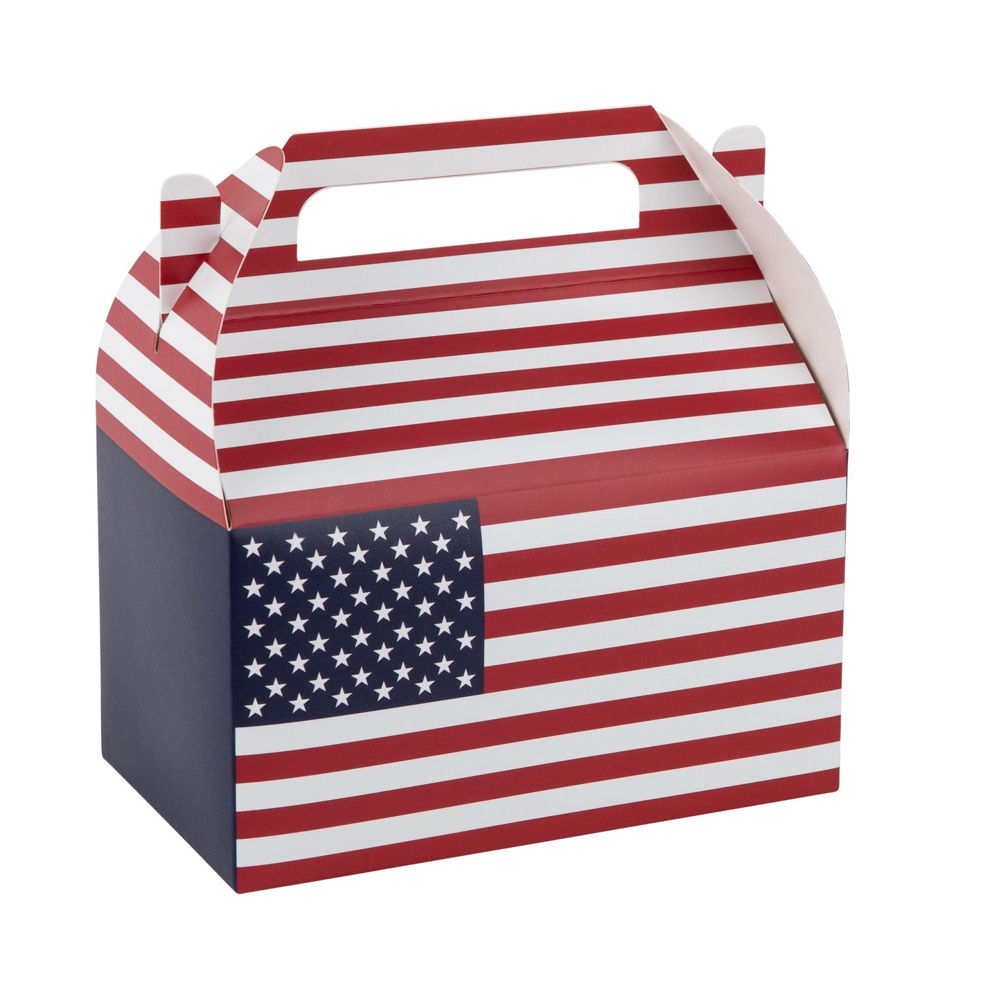 Party Favor Treat Boxes American Flag Paper Treat Box Birthday, Baby Shower and Holiday Party Decor 6.25x3.75x3.5 Inches 20 Pack | Amazing Pinatas 