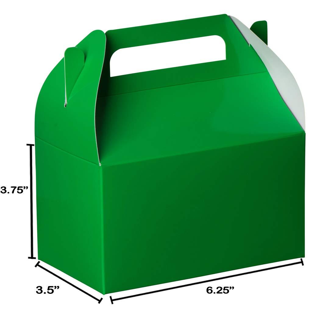 Party Favors Paper Green Treat Boxes 20 Pack 6.25" X 3.75" X 3.5" | Amazing Pinatas 