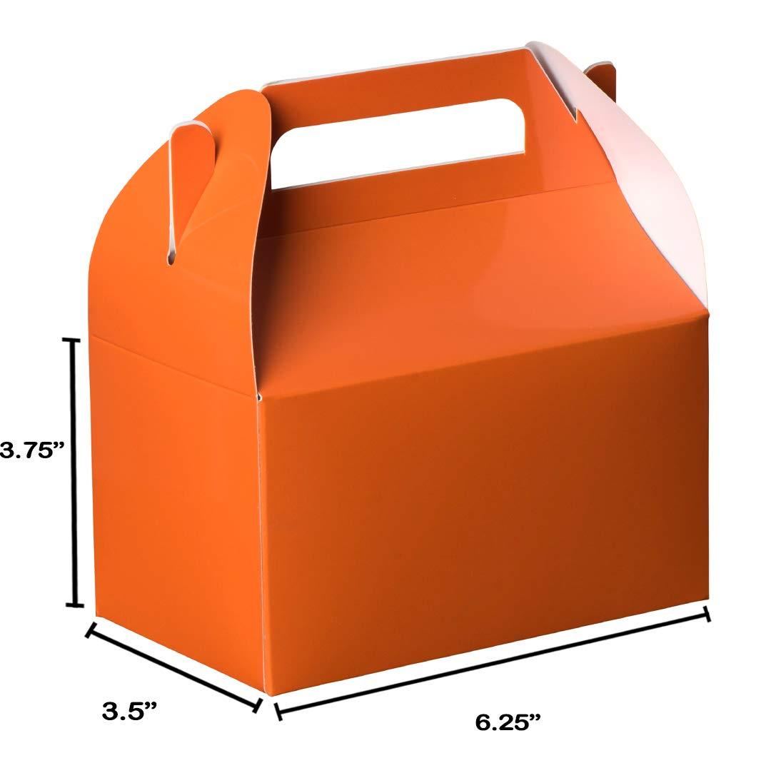 Party Favors Paper Orange Treat Boxes 20 Pack 6.25" X 3.75" X 3.5" | Amazing Pinatas 