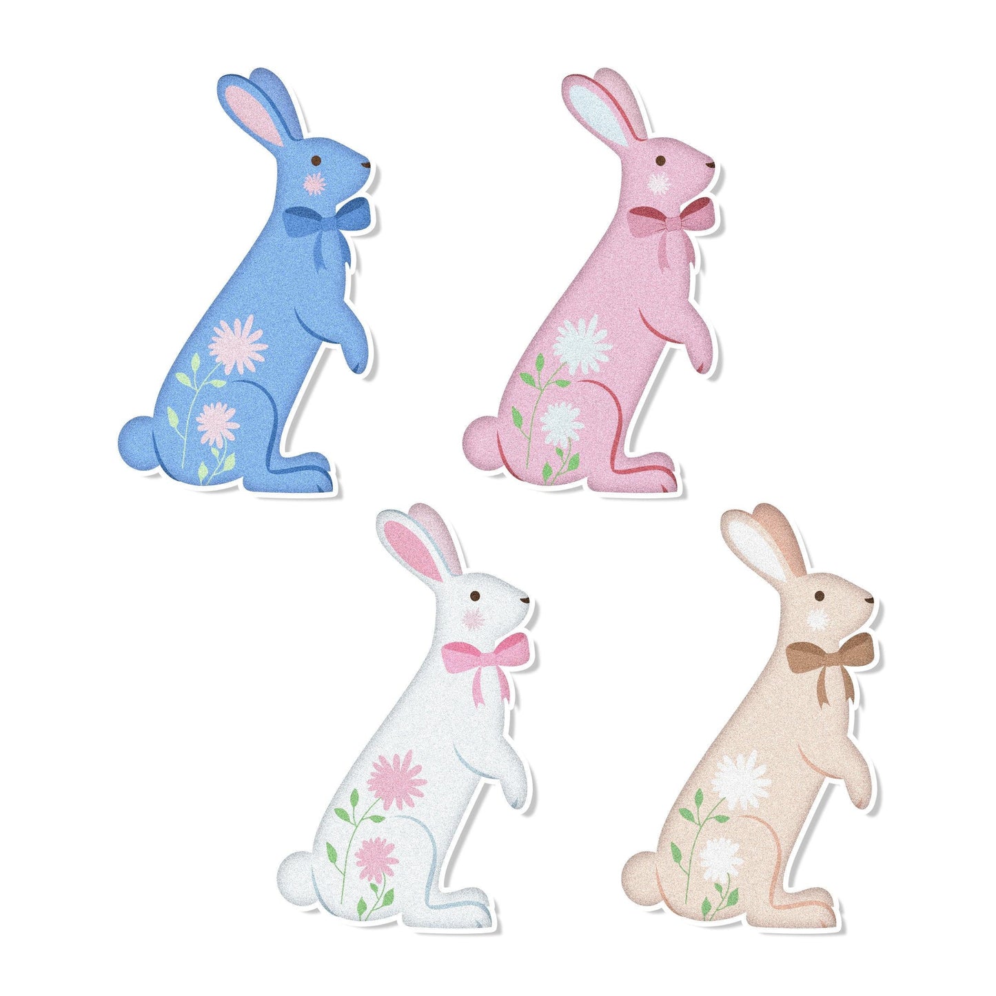 Pastel Bunnies Edible Cupcake Toppers | Amazing Pinatas 