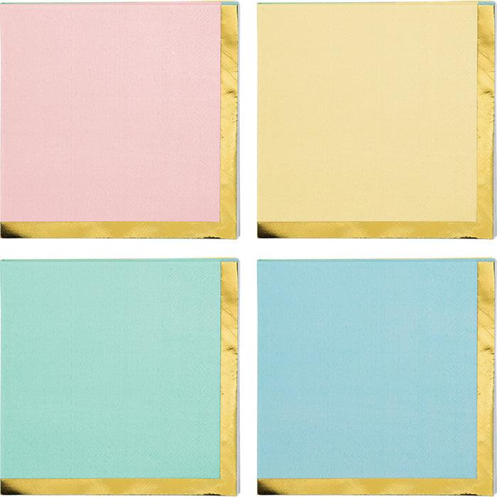 Pastel Celebrations Beverage Napkins 16ct | Amazing Pinatas 