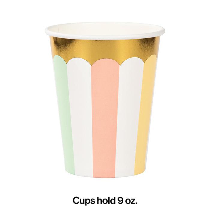 Pastel Celebrations Hot/Cold Cups 9Oz., Foil 8ct | Amazing Pinatas 