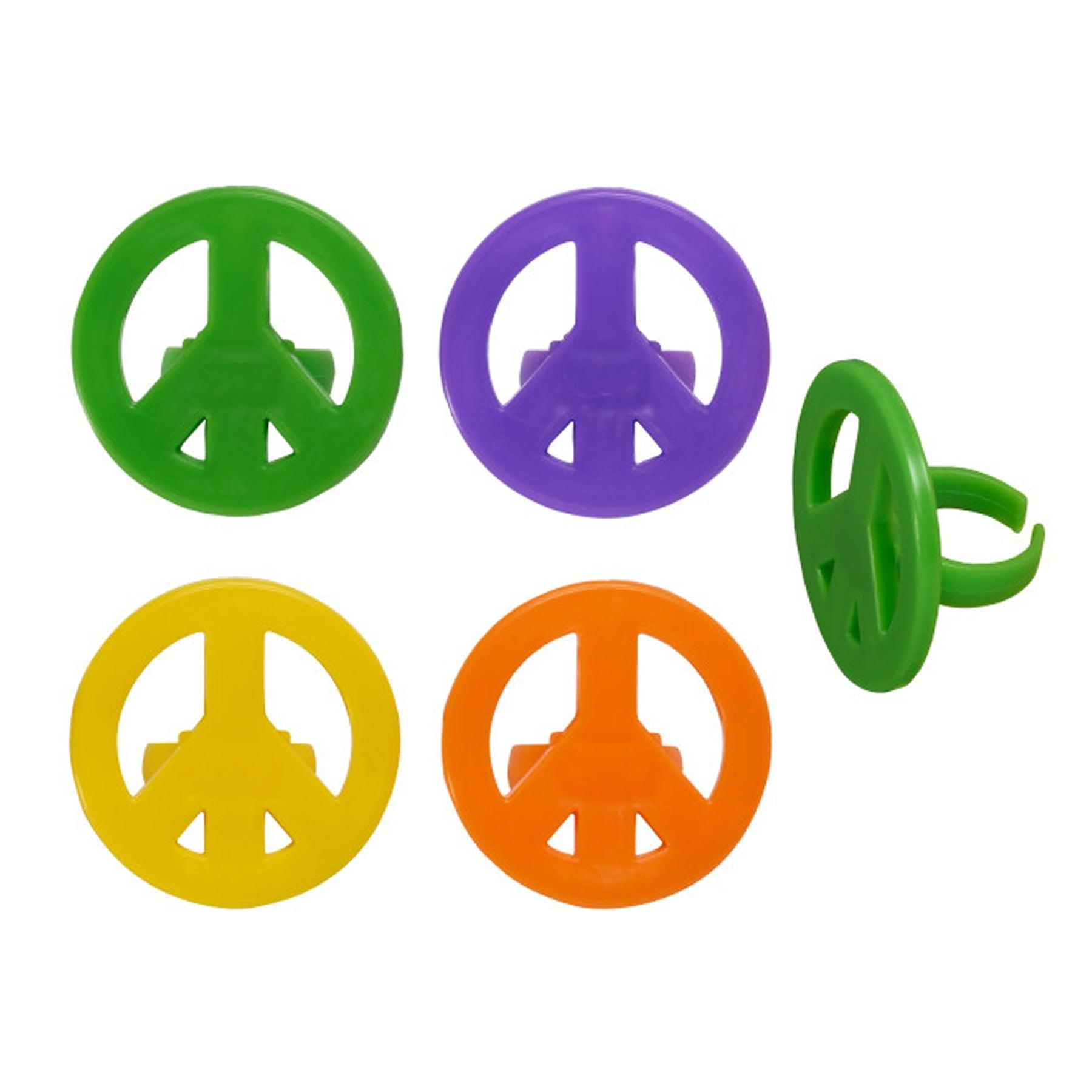 Peace Sign Assortment Cupcake Rings | Amazing Pinatas 